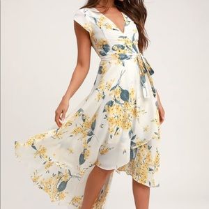 Lulu’s French country side floral high low dress